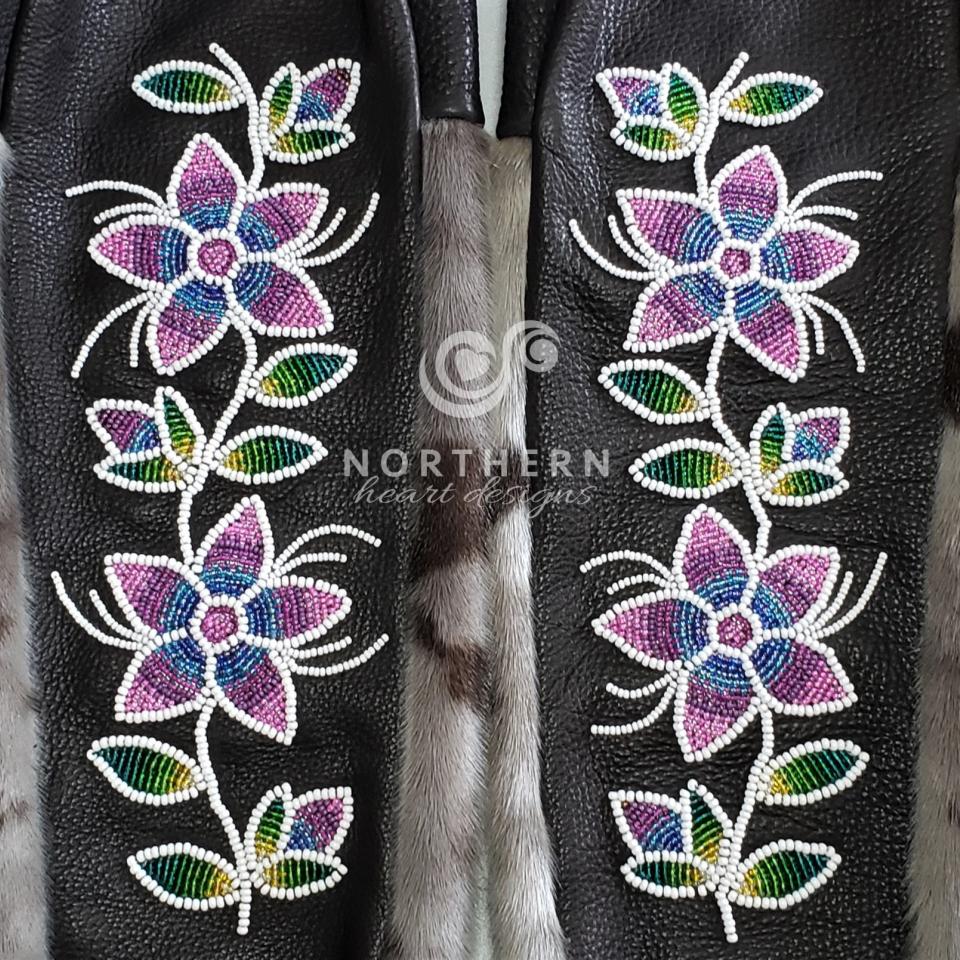 5-point Metis floral, full panel front, ombre effect