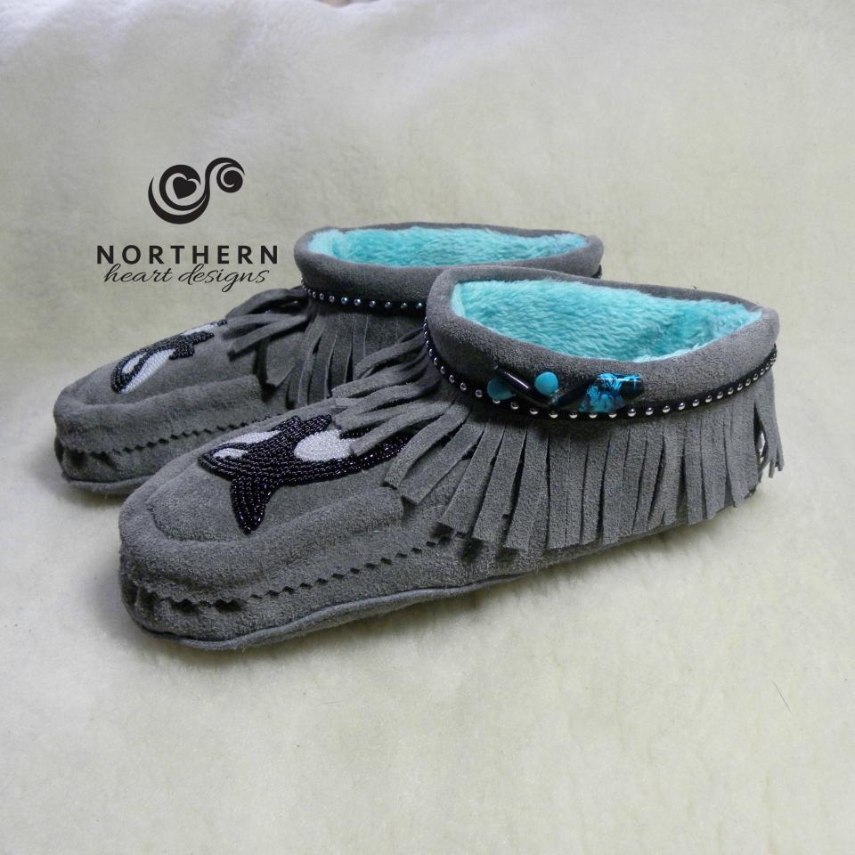 Custom beaded moccasins