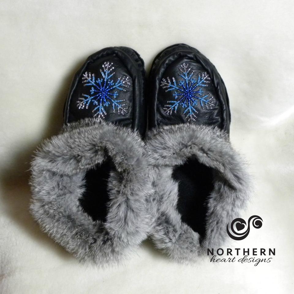 Custom beaded moccasins