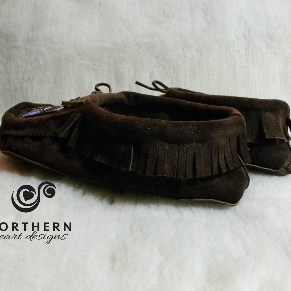 Custom Beaded Moccasin slippers