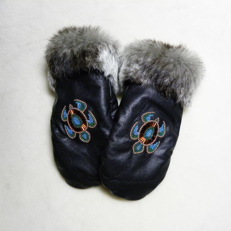 Custom beaded mitts