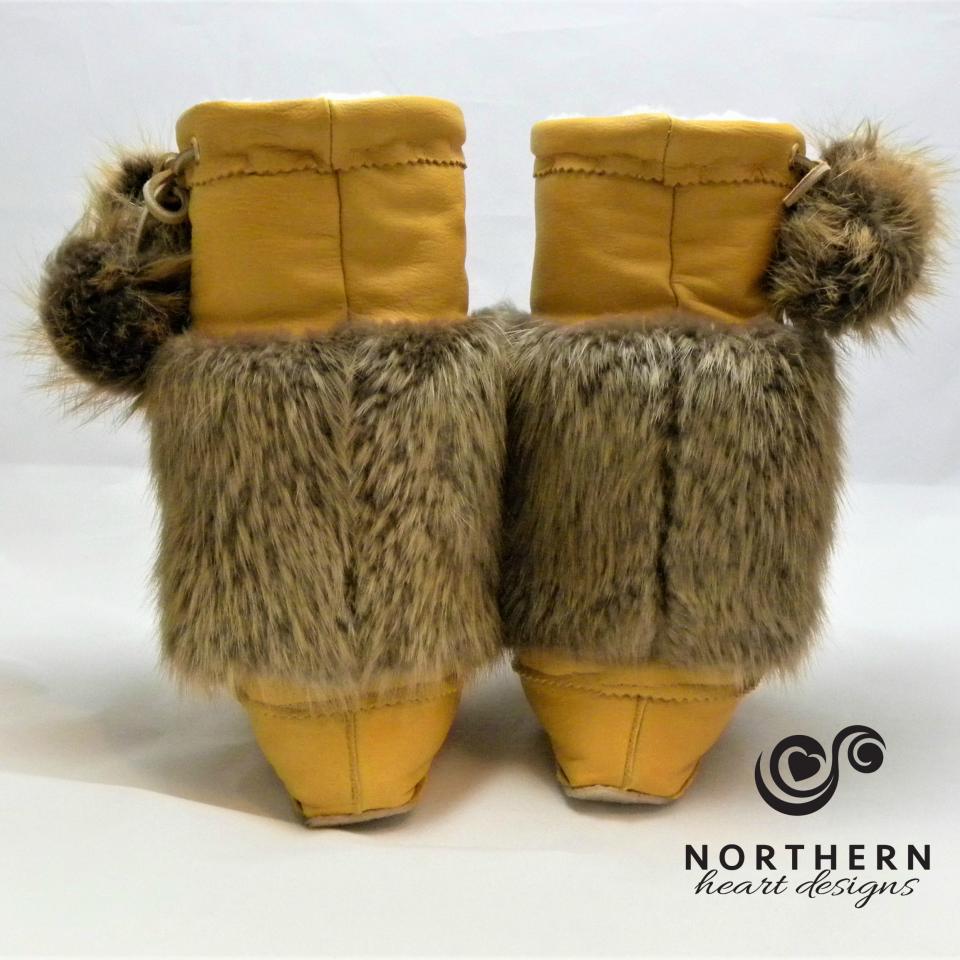 Kids mukluks with top beading