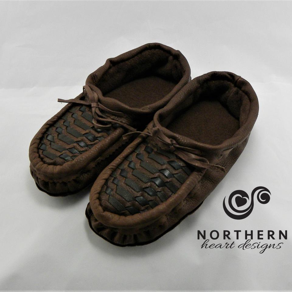 Leather Woven moccasins