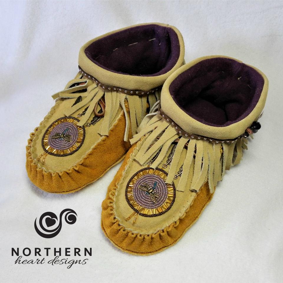 Custom beaded moccasins