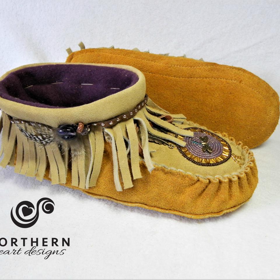 Custom beaded moccasins