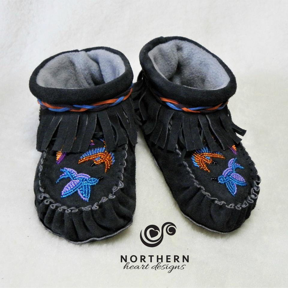 Custom beaded moccasins