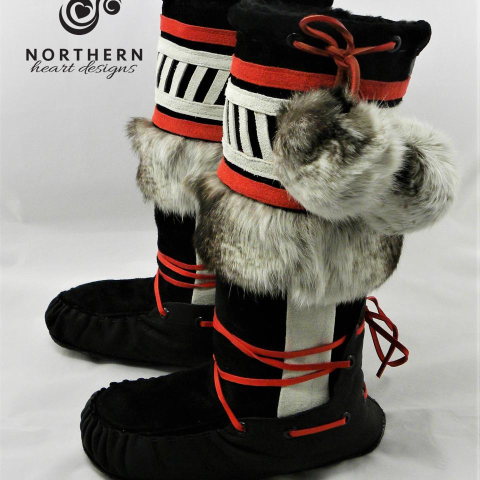 All Leather Applique mukluks