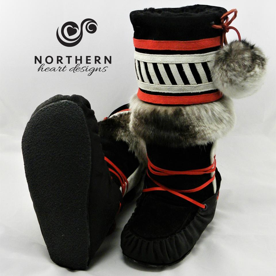 All Leather Applique mukluks