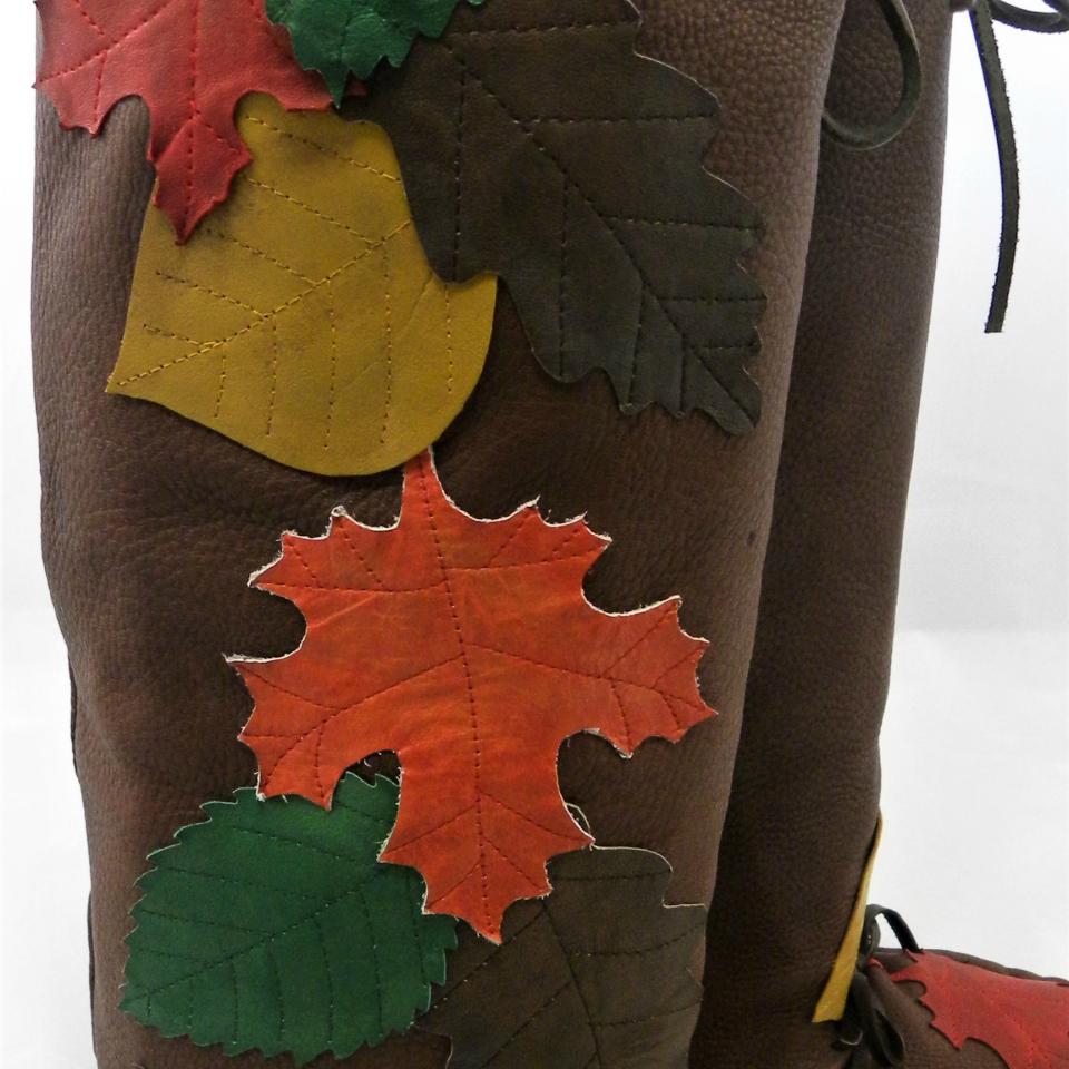 All Leather Applique Mukluks