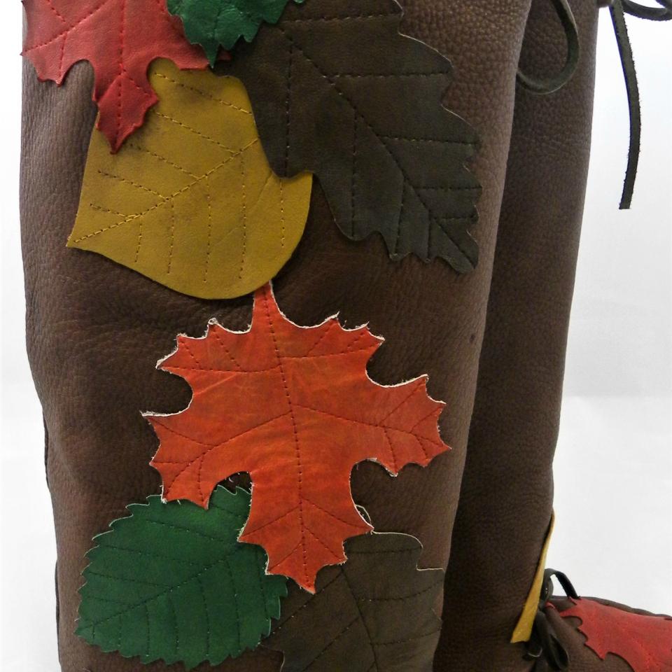 All Leather Applique Mukluks