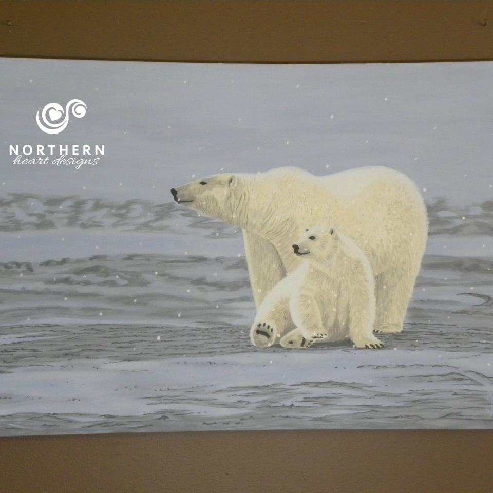 "Polar Bear, Mother and Child"