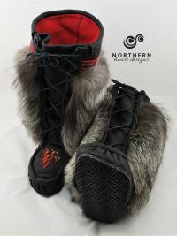 mukluks, laced mukluks, lace-front mukluks, leather mukluks, handmade mukluks