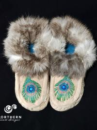moccasins, beaded moccasins, moccasin slippers