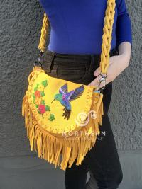 beadwork, beaded bag, beaded leather bag, fringed bag, fringed leather bag