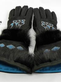 Gauntlet Gloves, Double fur trim