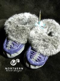 kids moccasins, childrens moccasin, leather moccasins, real fur moccasins