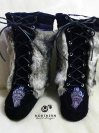 mukluks, laced mukluks, lace-front mukluks, leather mukluks, handmade mukluks