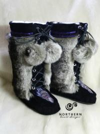 mukluks, laced mukluks, lace-front mukluks, leather mukluks, handmade mukluks