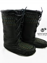 mukluks, laced mukluks, lace-front mukluks, leather mukluks, handmade mukluks