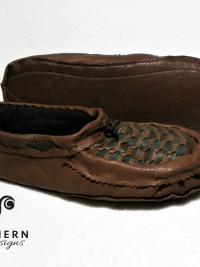 moccasins, slippers, leather weave, leather