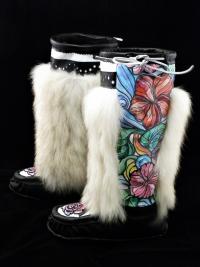 mukluks, leather mukluks, fur mukluks, beaded mukluks, handmade mukluks