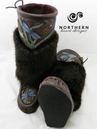 mukluks, leather mukluks, fur mukluks, beaded mukluks, handmade mukluks