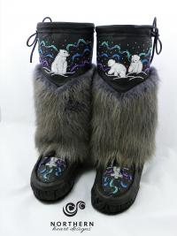 mukluks, leather mukluks, fur mukluks, beaded mukluks, handmade mukluks