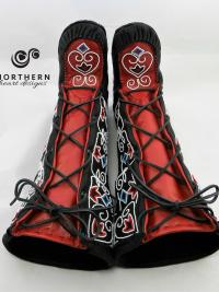 mukluks, laced mukluks, trapper mukluks, beaded mukluks, mi'kmaq beading