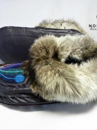 beaded moccasins, moccasin slippers, leather, fur, beading, handmade moccasins