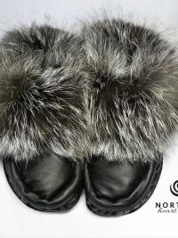 leather moccasins, fur moccasins, moccasin slippers, handmade moccasins