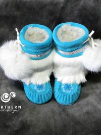 baby mukluks, leather, fur, sheepskin