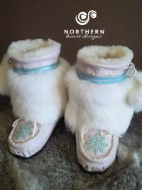 kids mukluks, leather, fur