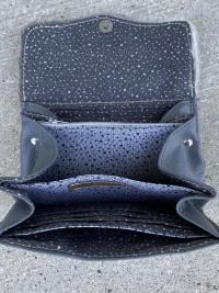 Sealskin and grey leather wallet