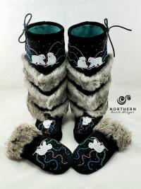 Tiered Fur Mukluks