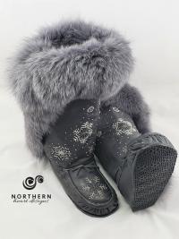 Drop-side cuff All Leather Mukluks