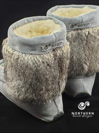 Shorty Mukluks with Beading and Fur