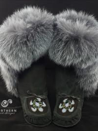 Drop-side cuff All Leather Mukluks