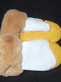 Deerskin Color Block mitts