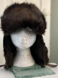 Wool Plaid and Faux Fur Trapper Hat - Large