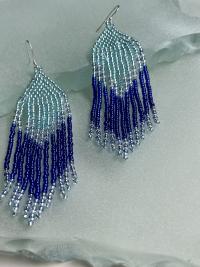Brick stitch beaded earrings 