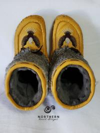 Shorty Mukluks with Beading and Fur