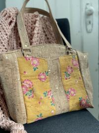 Cork Leather Shoulder Bag 