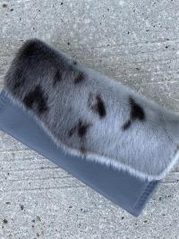 Sealskin and grey leather wallet