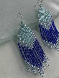 Brick stitch beaded earrings 