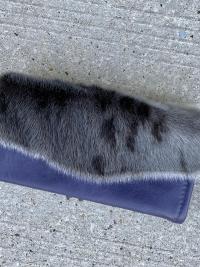 Sealskin and purple leather wallet