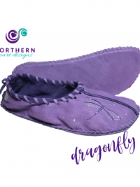 Indigo Purple Deerskin Ballet-Style Flats, Ladies size 7