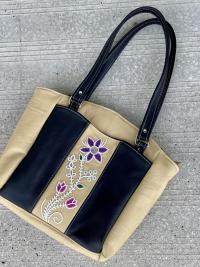 *New* - Leather Shoulder Bag with Multimedia Designs - Custom Made