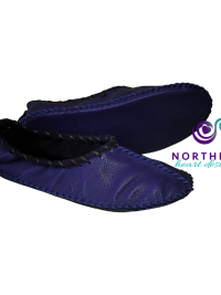 Indigo Purple Deerskin Ballet-Style Flats, Ladies size 7