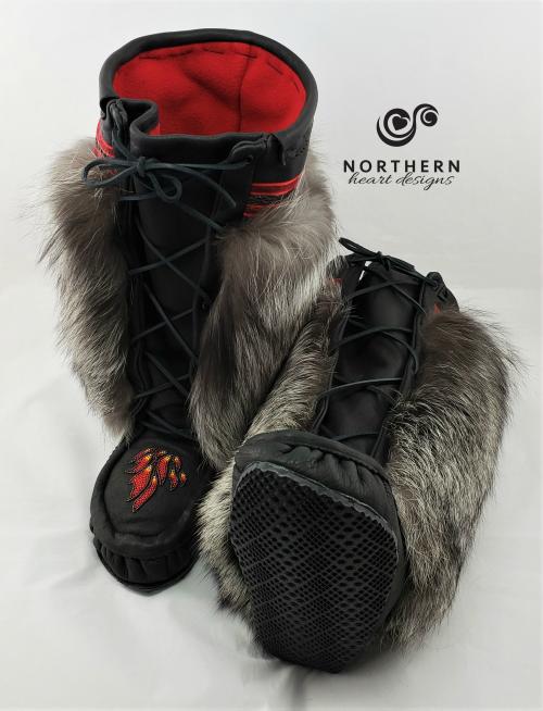 mukluks, laced mukluks, lace-front mukluks, leather mukluks, handmade mukluks