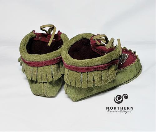 Trampers, kids moccasins, baby moccasins, soft sole toddler shoes